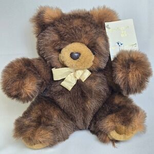 Vintage 1992 Purr-fection by MJC Baby Minkey Teddy Bear 1204 SS, Brown, 9"
